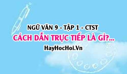 Cách dẫn trực tiếp và cách dẫn gián tiếp là gì? ví dụ? Ngữ văn lớp 9